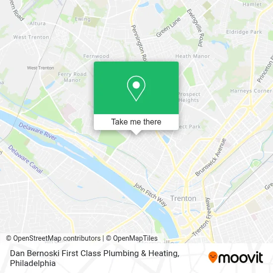 Dan Bernoski First Class Plumbing & Heating map