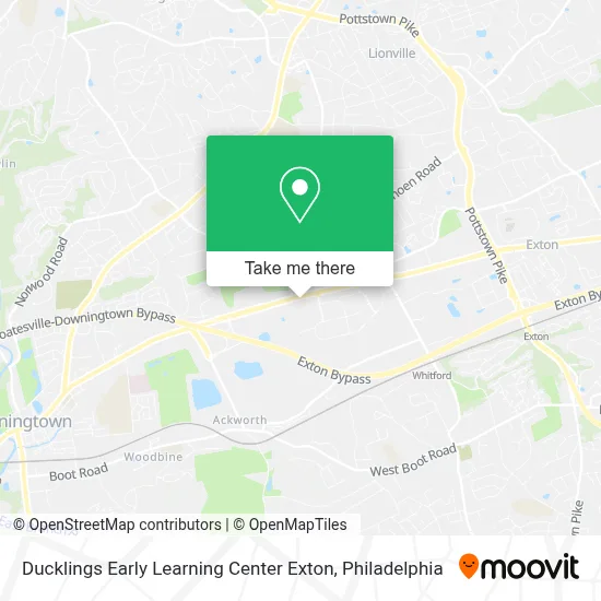 Ducklings Early Learning Center Exton map