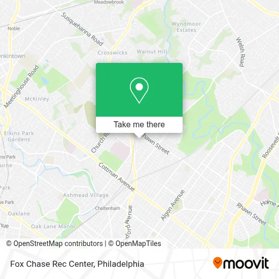Fox Chase Rec Center map