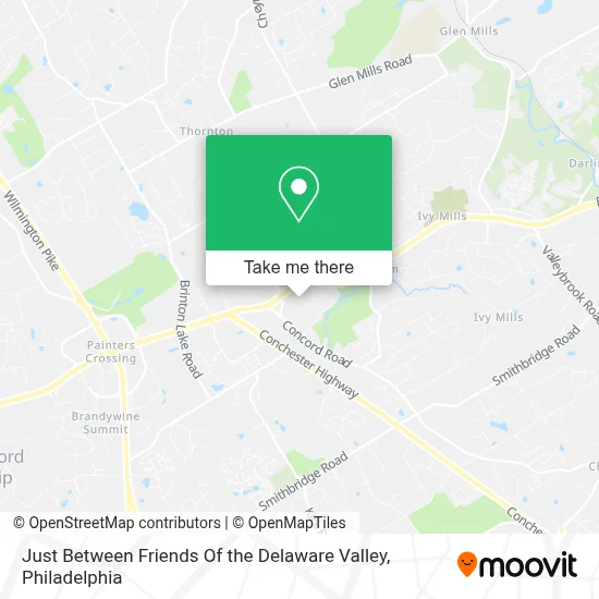 Just Between Friends Of the Delaware Valley map