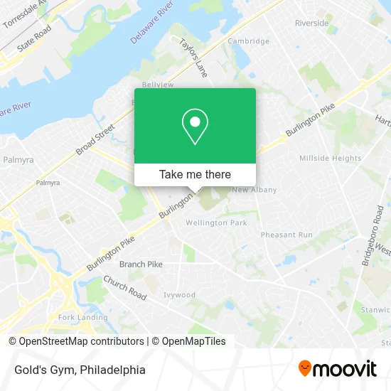 Gold's Gym map