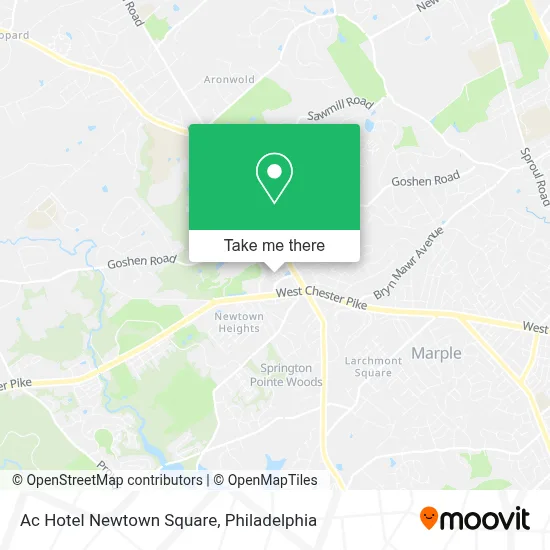 Ac Hotel Newtown Square map