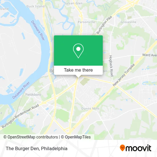 The Burger Den map