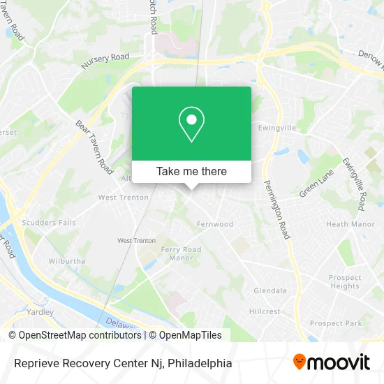 Reprieve Recovery Center Nj map