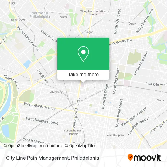City Line Pain Management map