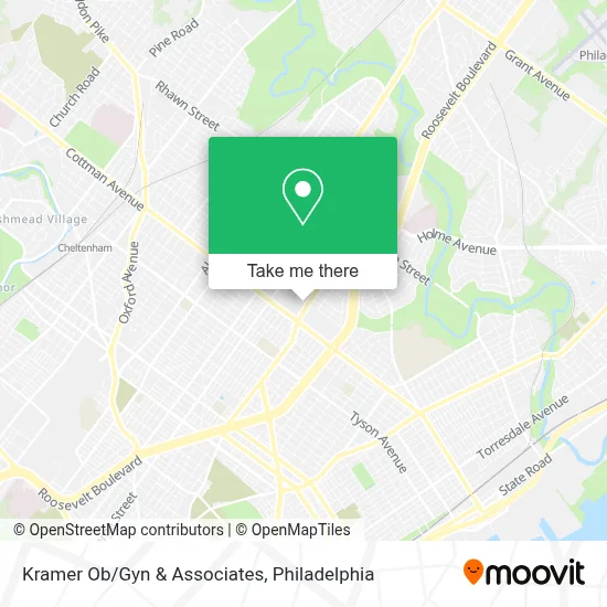 Kramer Ob/Gyn & Associates map