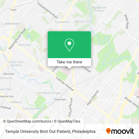 Temple University Bmt Out Patient map