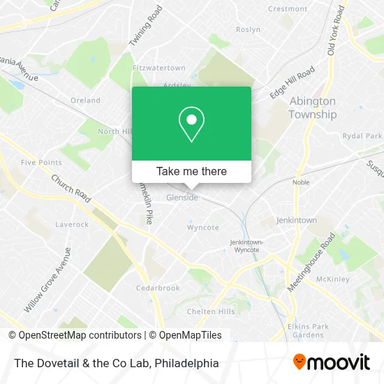 The Dovetail & the Co Lab map
