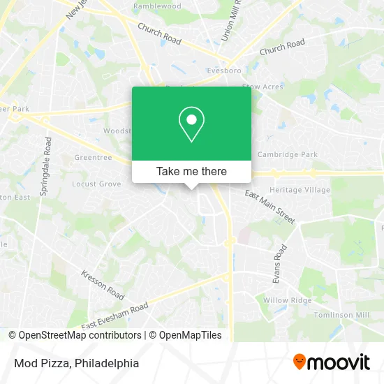 Mod Pizza map