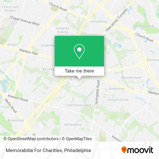 Memorabilia For Charities map