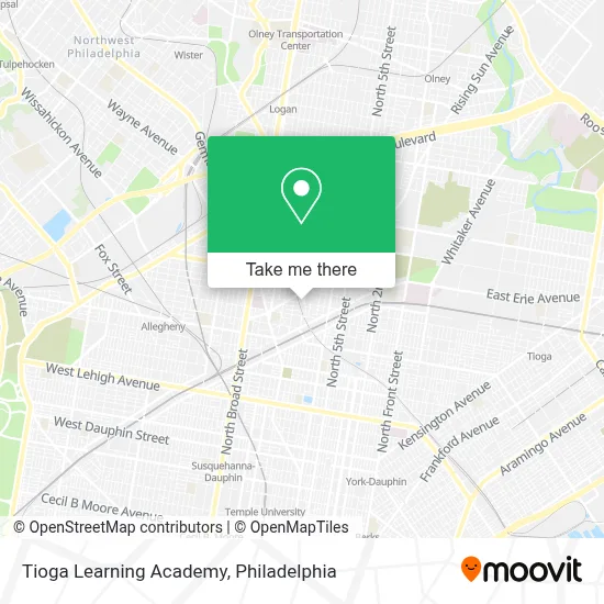 Tioga Learning Academy map