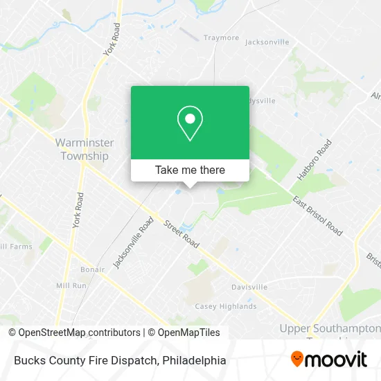 Bucks County Fire Dispatch map