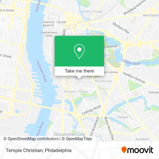 Temple Christian map