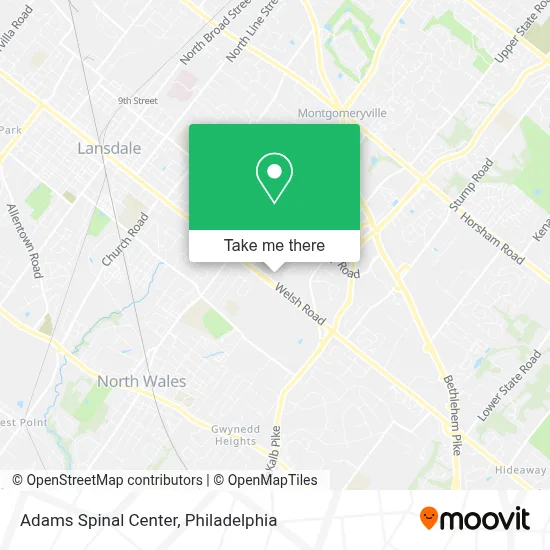 Adams Spinal Center map