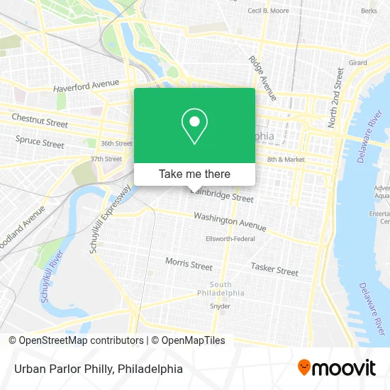 Urban Parlor Philly map