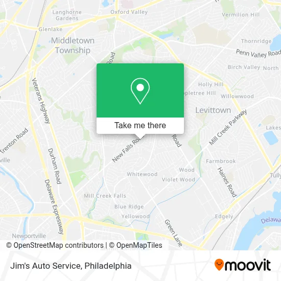 Jim's Auto Service map