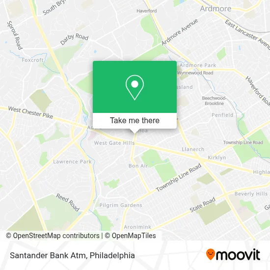 Santander Bank Atm map