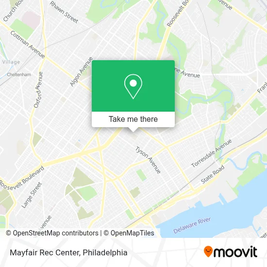 Mayfair Rec Center map