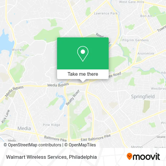 Walmart Wireless Services map