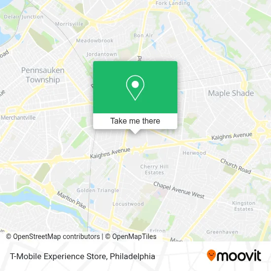 T-Mobile Experience Store map
