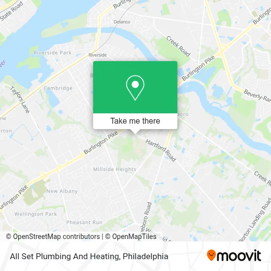 All Set Plumbing And Heating map
