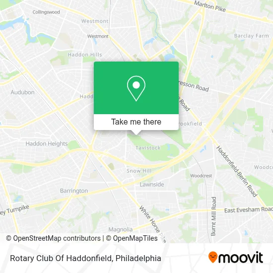 Rotary Club Of Haddonfield map