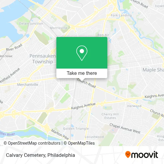 Calvary Cemetery map
