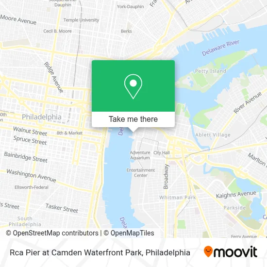 Rca Pier at Camden Waterfront Park map
