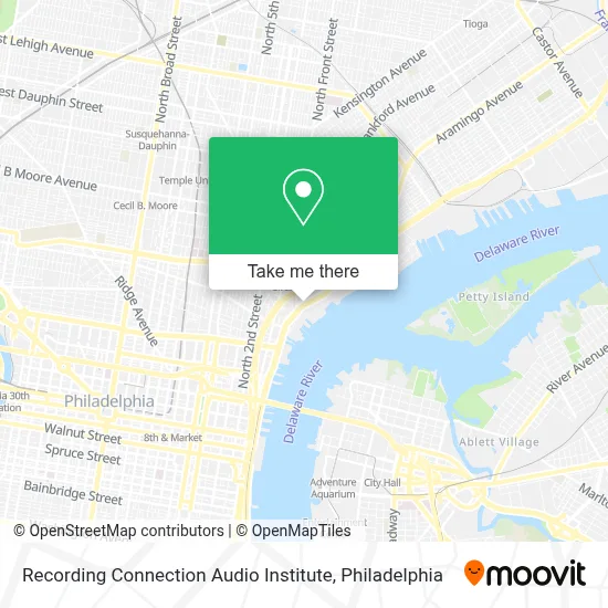 Recording Connection Audio Institute map