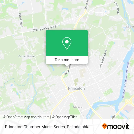 Princeton Chamber Music Series map