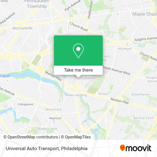Universal Auto Transport map