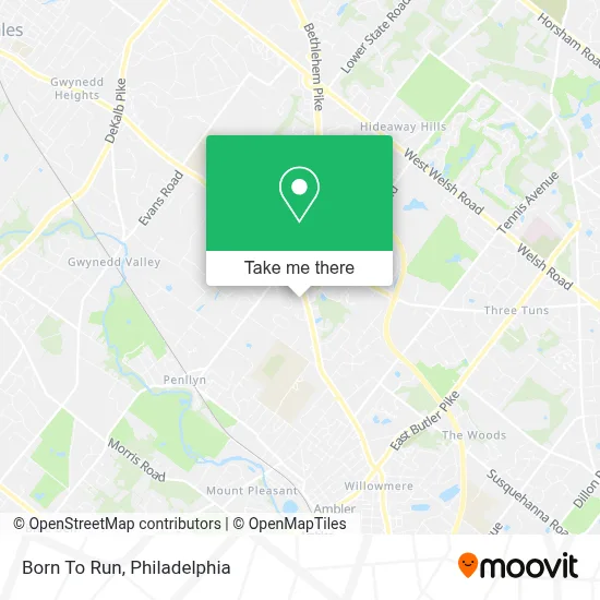 Born To Run map
