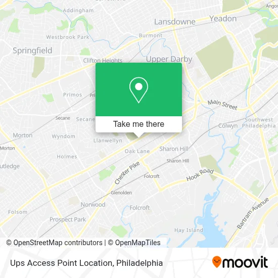 Ups Access Point Location map