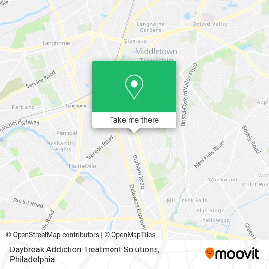 Daybreak Addiction Treatment Solutions map