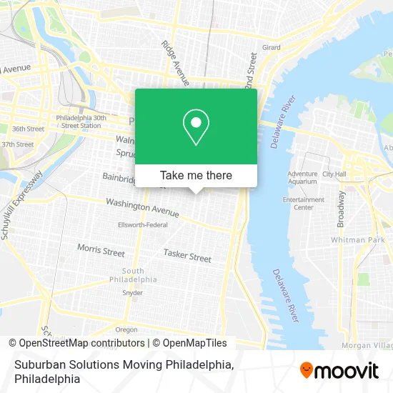 Suburban Solutions Moving Philadelphia map