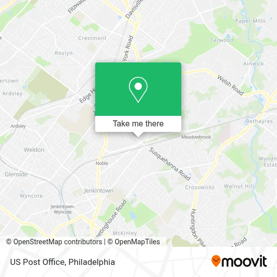Us Post Office map