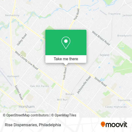 Rise Dispensaries map