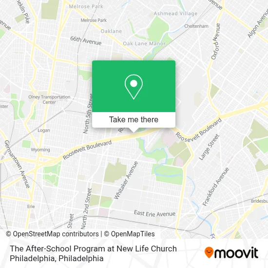 The After-School Program at New Life Church Philadelphia map