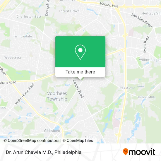 Dr. Arun Chawla M.D. map
