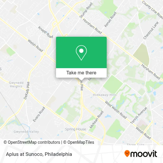 Aplus at Sunoco map