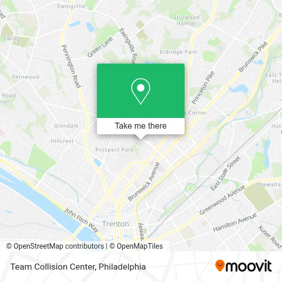 Team Collision Center map