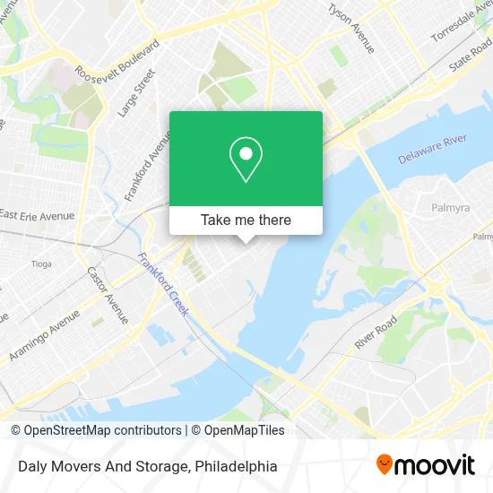 Daly Movers And Storage map