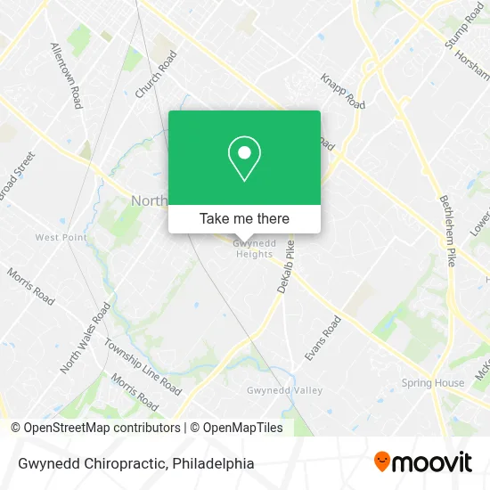 Gwynedd Chiropractic map