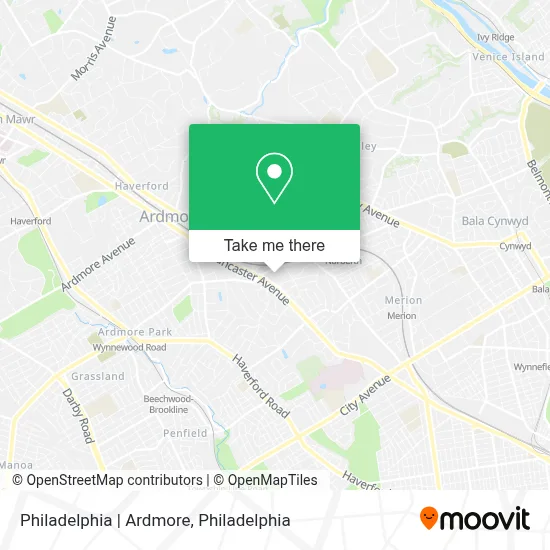 Philadelphia | Ardmore map