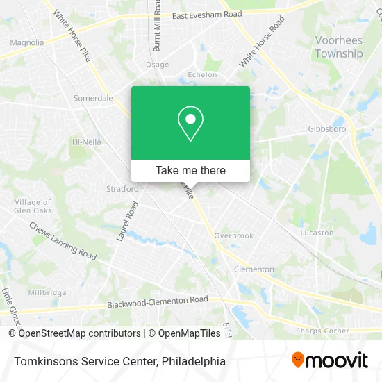 Tomkinsons Service Center map