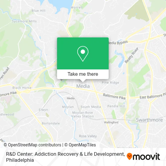 R&D Center: Addiction Recovery & Life Development map