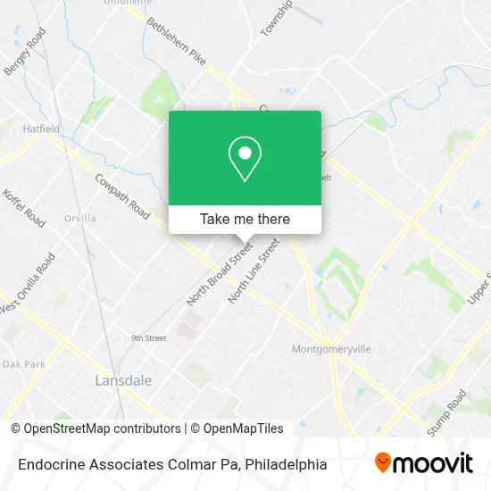 Endocrine Associates Colmar Pa map