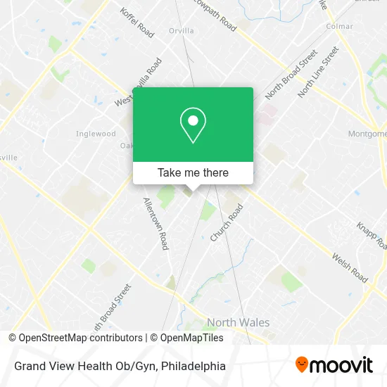 Grand View Health Ob/Gyn map