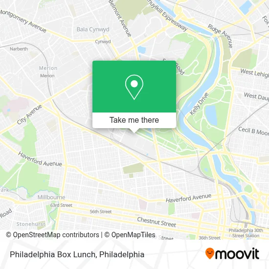 Philadelphia Box Lunch map