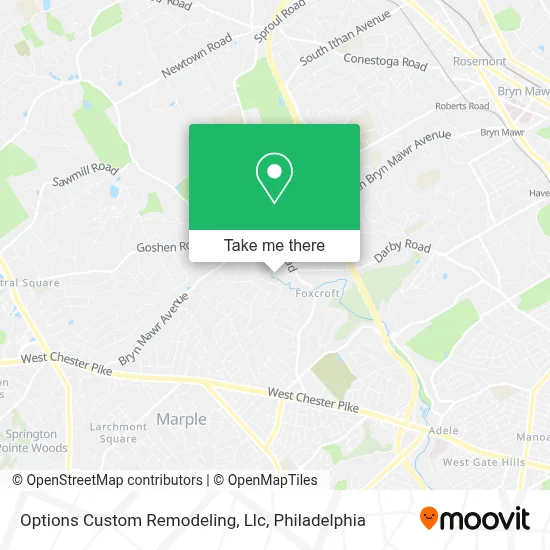 Options Custom Remodeling, Llc map